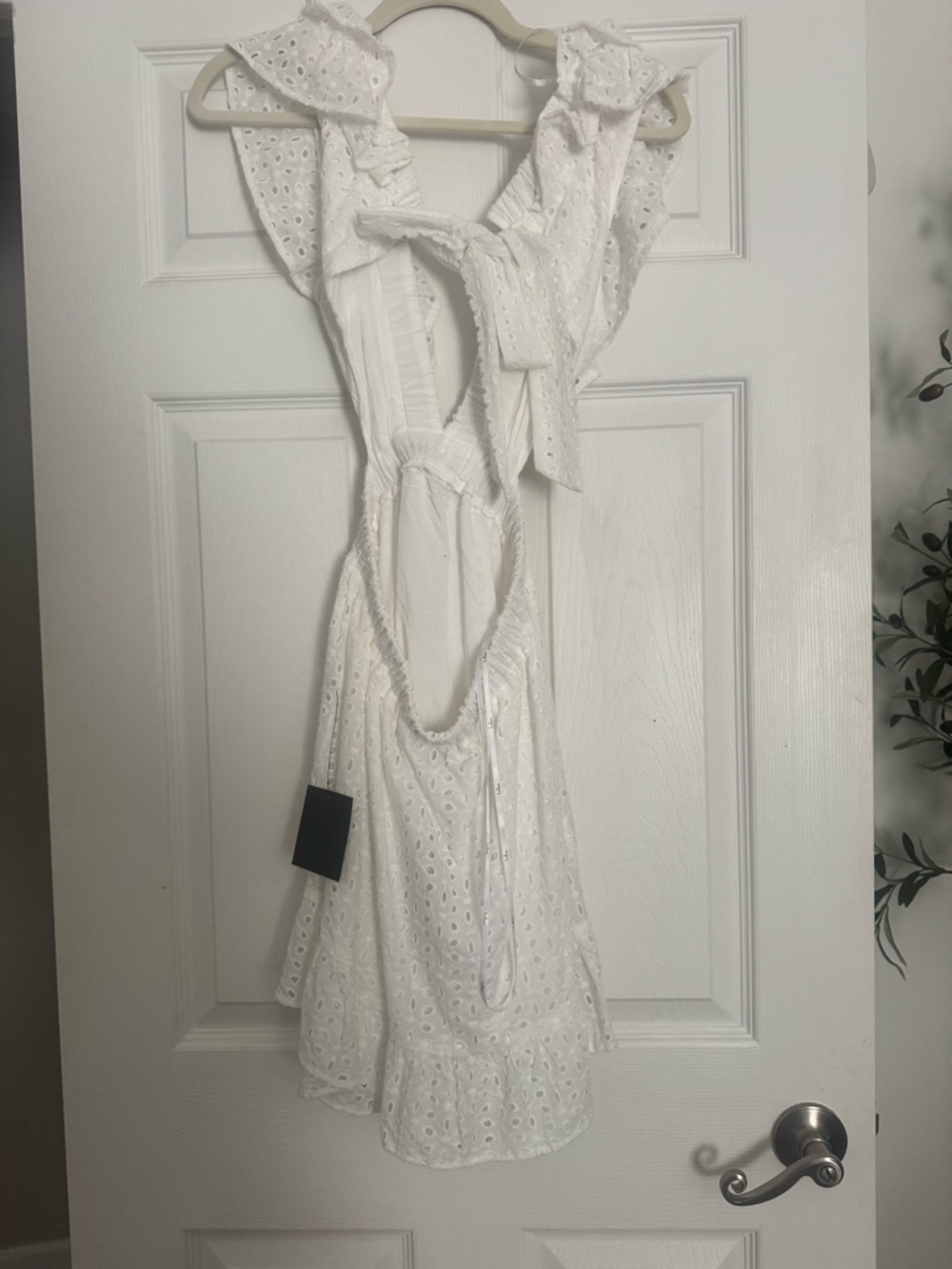 Lulu's White Eyelet Ruffle Mini Dress - Picture 2 of 3